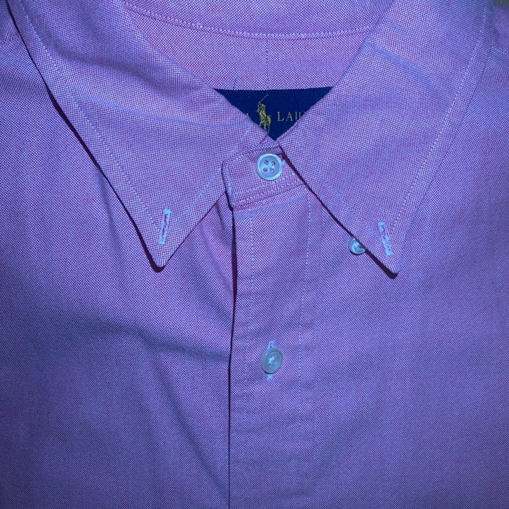 NEW POLO RALPH LAUREN Men's Pink Button-Down Shirt XLT - Picture 7 of 7